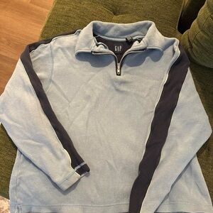 GAP Men's Light Blue Zip-Up Sweater